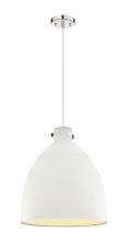  410-1PL-PN-M412-18W - Newton Bell - 1 Light - 18 inch - Polished Nickel - Cord hung - Pendant