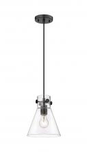  410-1PS-BK-G411-8CL - Newton Cone - 1 Light - 8 inch - Matte Black - Cord hung - Pendant