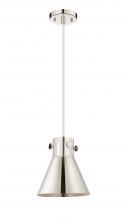  410-1PS-PN-M411-8PN - Newton Cone - 1 Light - 8 inch - Polished Nickel - Cord hung - Pendant