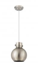  410-1PS-SN-M410-8SN - Newton Sphere - 1 Light - 8 inch - Satin Nickel - Cord hung - Pendant