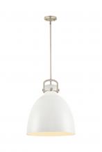  410-1SL-SN-M412-16W - Newton Bell - 1 Light - 16 inch - Satin Nickel - Pendant