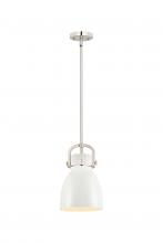  410-1SS-PN-M412-8W - Newton Bell - 1 Light - 8 inch - Polished Nickel - Mini Pendant