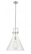  411-1SL-SN-G411-16CL - Newton Cone - 1 Light - 16 inch - Satin Nickel - Pendant