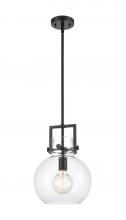  411-1SM-BK-G410-10CL - Newton Sphere - 1 Light - 10 inch - Matte Black - Mini Pendant