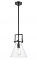  411-1SM-BK-G411-10CL - Newton Cone - 1 Light - 10 inch - Matte Black - Mini Pendant