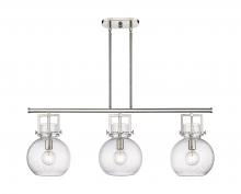  411-3I-PN-G410-10SDY - Newton Sphere - 3 Light - 42 inch - Polished Nickel - Island Light