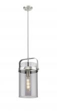  413-1SM-SN-G413-1S-8SM - Pilaster - 1 Light - 8 inch Glass - Satin Nickel - Pendant