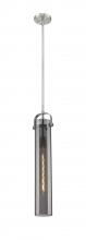  413-1SS-SN-G413-1S-4SM - Pilaster - 1 Light - 4 inch Glass - Satin Nickel - Pendant