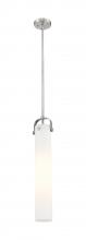  413-1SS-SN-G413-1S-4WH - Pilaster - 1 Light - 4 inch Glass - Satin Nickel - Pendant