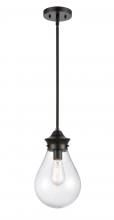  414-1S-BK-G4144-8 - Genesis - 1 Light - 8 inch - Matte Black - Cord hung - Mini Pendant