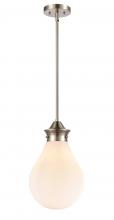  414-1S-SN-G4141-10 - Genesis - 1 Light - 10 inch - Satin Nickel - Cord hung - Mini Pendant