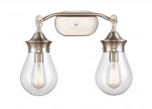  414-2W-SN-G4142-6 - Genesis - 2 Light - 18 inch - Satin Nickel - Bath Vanity Light