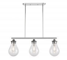  414-3I-PC-8CL - Genesis - 3 Light - 39 inch - Polished Chrome - Cord hung - Island Light