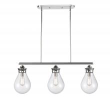  414-3I-PC-G4144-8 - Genesis - 3 Light - 39 inch - Polished Chrome - Cord hung - Island Light