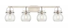  423-4W-SN-G410-6SDY - Pilaster II Sphere - 4 Light - 37 inch - Satin Nickel - Bath Vanity Light