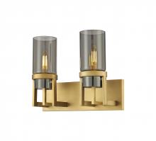  426-2W-BB-G426-8SM - Utopia - 2 Light - 15 inch - Brushed Brass - Bath Vanity Light