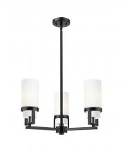  426-3CR-BK-G426-8WH - Utopia - 3 Light - 22 inch - Matte Black - Pendant