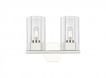  427-2W-PN-G427-9CL - Claverack - 2 Light - 13 inch - Polished Nickel - Bath Vanity Light