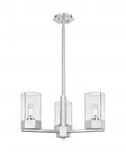  427-3CR-SN-G427-9CL - Claverack - 3 Light - 22 inch - Satin Nickel - Pendant