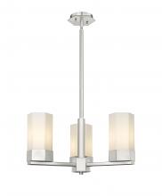  427-3CR-SN-G427-9WH - Claverack - 3 Light - 22 inch - Satin Nickel - Pendant