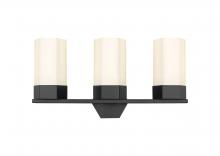  427-3W-BK-G427-9WH - Claverack - 3 Light - 22 inch - Matte Black - Bath Vanity Light