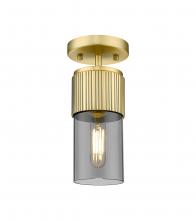  428-1F-BB-G428-7SM - Bolivar - 1 Light - 5 inch - Brushed Brass - Flush Mount