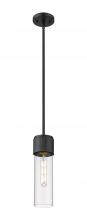  428-1S-BK-G428-12CL - Bolivar - 1 Light - 5 inch - Matte Black - Pendant