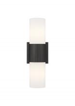  428-2WL-BK-G428-7WH - Bolivar - 2 Light - 5 inch - Matte Black - Bath Vanity Light