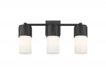  428-3W-BK-G428-7WH - Bolivar - 3 Light - 21 inch - Matte Black - Bath Vanity Light