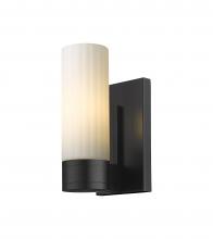  429-1W-BK-G429-8WH - Empire - 1 Light - 5 inch - Matte Black - Sconce