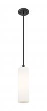  434-1P-BK-G434-12WH - Crown Point - 1 Light - 5 inch - Matte Black - Pendant