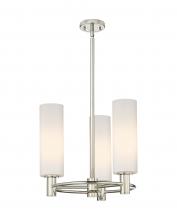  434-3CR-PN-G434-12WH - Crown Point - 3 Light - 18 inch - Polished Nickel - Pendant