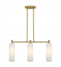  434-3I-BB-G434-12WH - Crown Point - 3 Light - 31 inch - Brushed Brass - Island Light