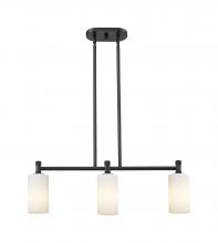  434-3I-BK-G434-7WH - Crown Point - 3 Light - 31 inch - Matte Black - Island Light