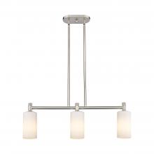  434-3I-SN-G434-7WH - Crown Point - 3 Light - 31 inch - Satin Nickel - Island Light