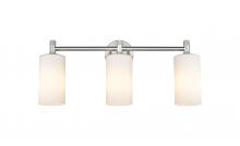  434-3W-SN-G434-7WH - Crown Point - 3 Light - 24 inch - Satin Nickel - Bath Vanity Light