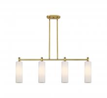  434-4I-BB-G434-12WH - Crown Point - 4 Light - 44 inch - Brushed Brass - Island Light