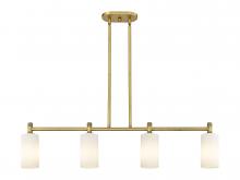  434-4I-BB-G434-7WH - Crown Point - 4 Light - 44 inch - Brushed Brass - Island Light