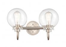  437-2W-SN-CL - Olivia - 2 Light - 17 inch - Satin Nickel - Bath Vanity Light