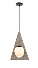  439-1S-BK-W - Maverick - 1 Light - 14 inch - Matte Black - Cord hung - Pendant