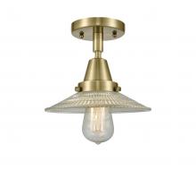  447-1C-AB-G2 - Halophane - 1 Light - 9 inch - Antique Brass - Flush Mount