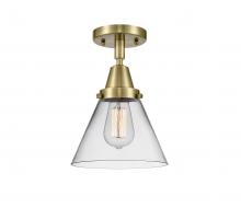  447-1C-AB-G42 - Cone - 1 Light - 8 inch - Antique Brass - Flush Mount