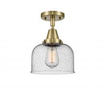  447-1C-AB-G74-LED - Bell - 1 Light - 8 inch - Antique Brass - Flush Mount