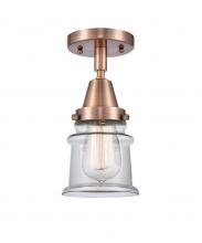  447-1C-AC-G182S - Canton - 1 Light - 6 inch - Antique Copper - Flush Mount