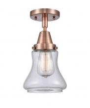  447-1C-AC-G192 - Bellmont - 1 Light - 6 inch - Antique Copper - Flush Mount