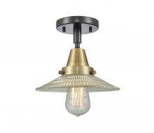  447-1C-BAB-G2 - Halophane - 1 Light - 9 inch - Black Antique Brass - Flush Mount