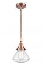  447-1S-AC-G324 - Olean - 1 Light - 7 inch - Antique Copper - Mini Pendant