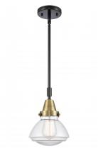  447-1S-BAB-G322 - Olean - 1 Light - 7 inch - Black Antique Brass - Mini Pendant