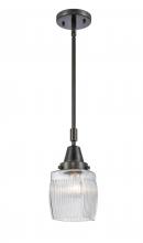  447-1S-BK-G302 - Colton - 1 Light - 6 inch - Matte Black - Mini Pendant