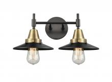  447-2W-BAB-M6-BK - Railroad - 2 Light - 17 inch - Black Antique Brass - Bath Vanity Light